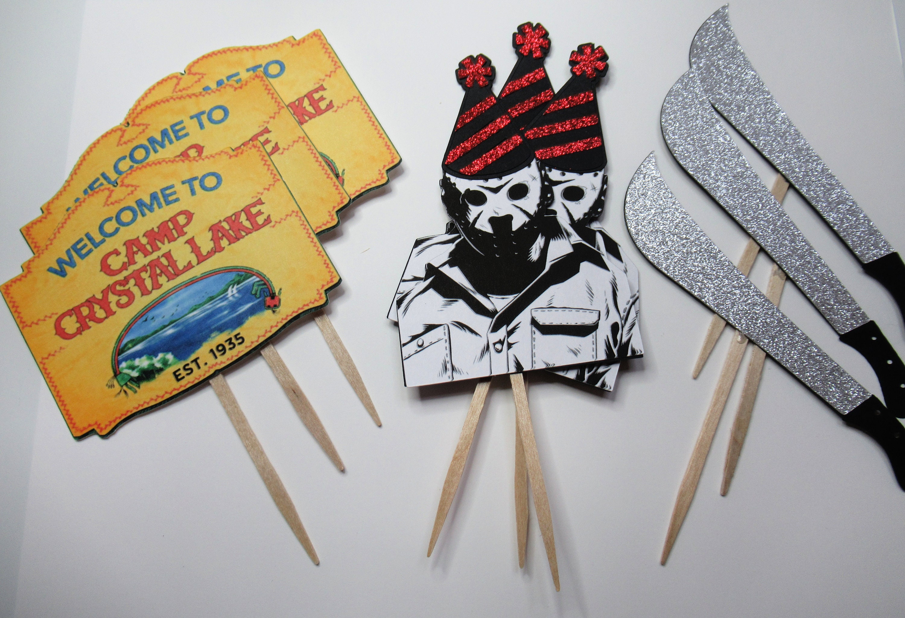 Jason Cupcake Toppers - Friday the 13th Decor - Horror Theme