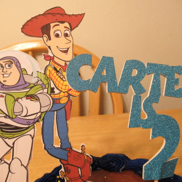 Toy Story Cake Topper / Buzz and Woody Cake Topper / Toy Story Birthday Theme