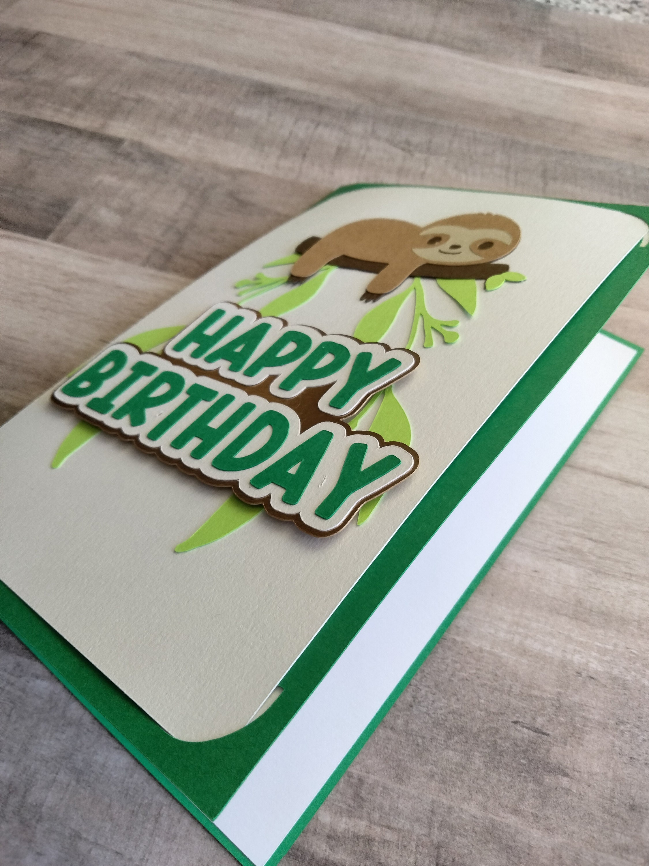 Sloth Birthday Card, Jungle Theme Birthday, Sloth Lover Card, Birthday ...