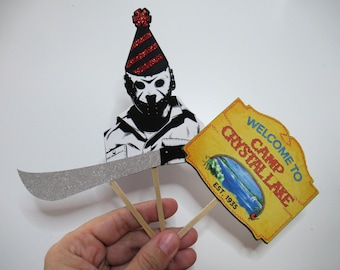 Jason Cupcake Toppers - Friday The 13th Decor - Horror Theme - Halloween Party