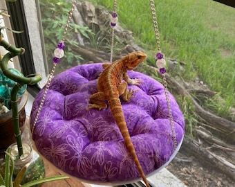 Bearded Dragon Lizard Pillow Swing; Papasan Style, Multiple Sizes - Fabric Colors