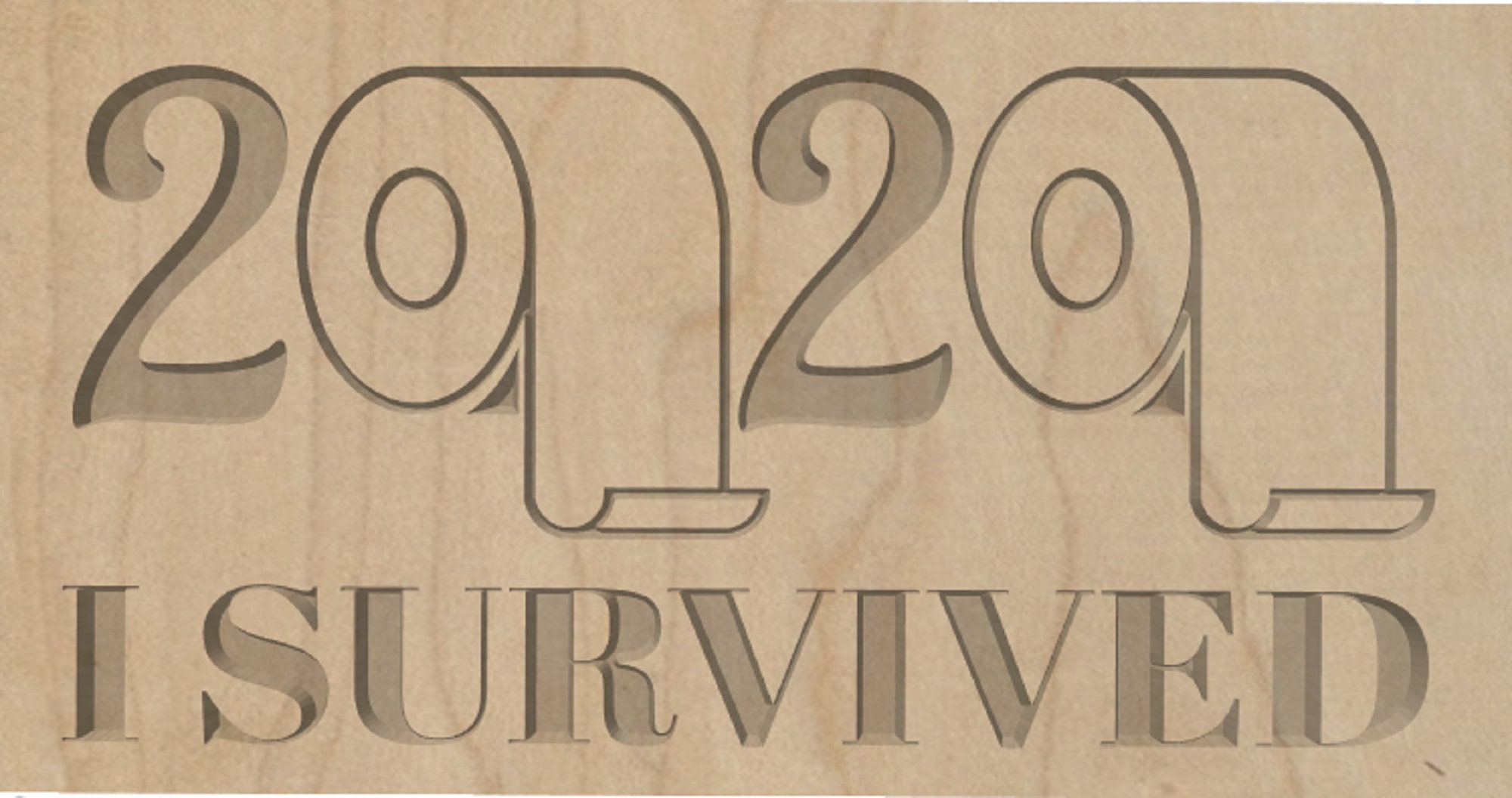2020 I survived design cnc carving print template INSTANT Etsy