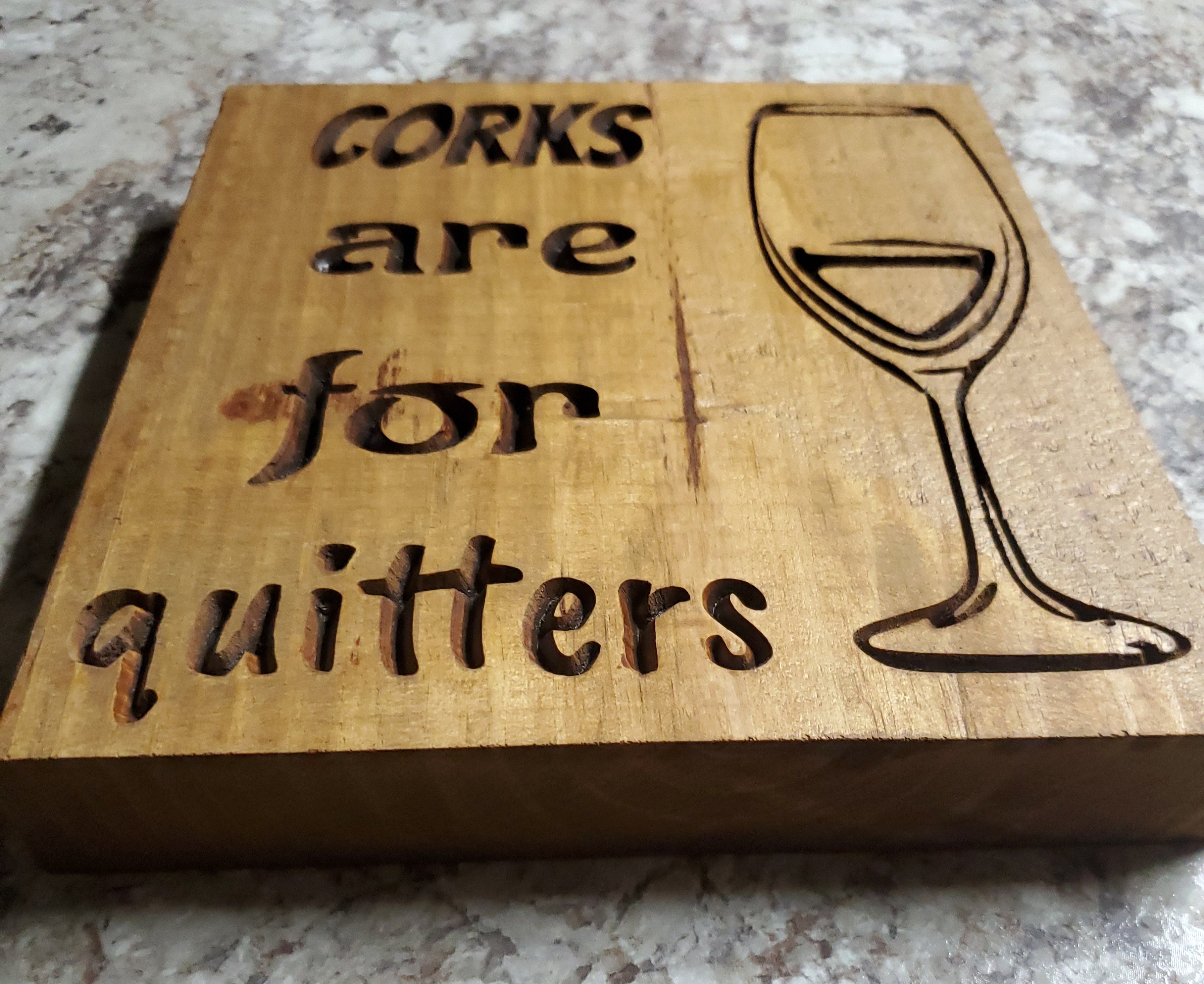 Craved sign Corks are for Quitters Etsy