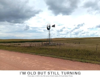 Vintage Windmill Still Turning Over 100 Years Old in SW Corner of ND