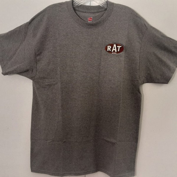 Rat Rod Tee Shirt Hanes 100% Cotton Embroidered Left Chest. Same Day Shipping.