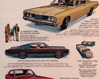 Mercury Life Magazine Car Ad 10X14 Laminated. Original Copy.