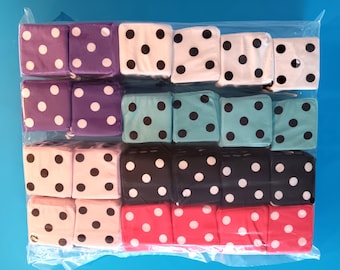 Würfel 1950er Jahre Hängewürfel 24er Pack farbig sortiert