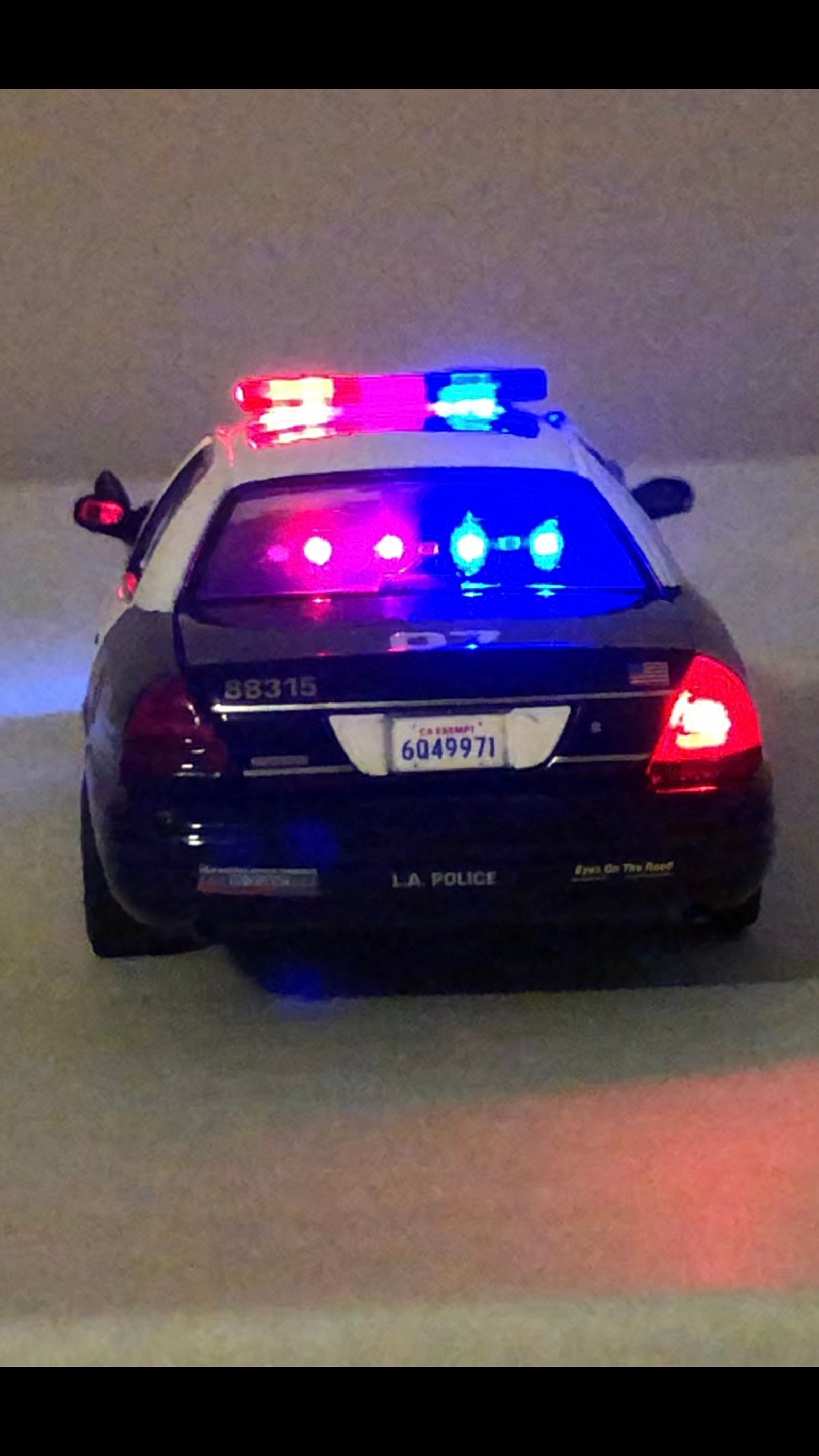 Toy police car with lights and sirens Etsy