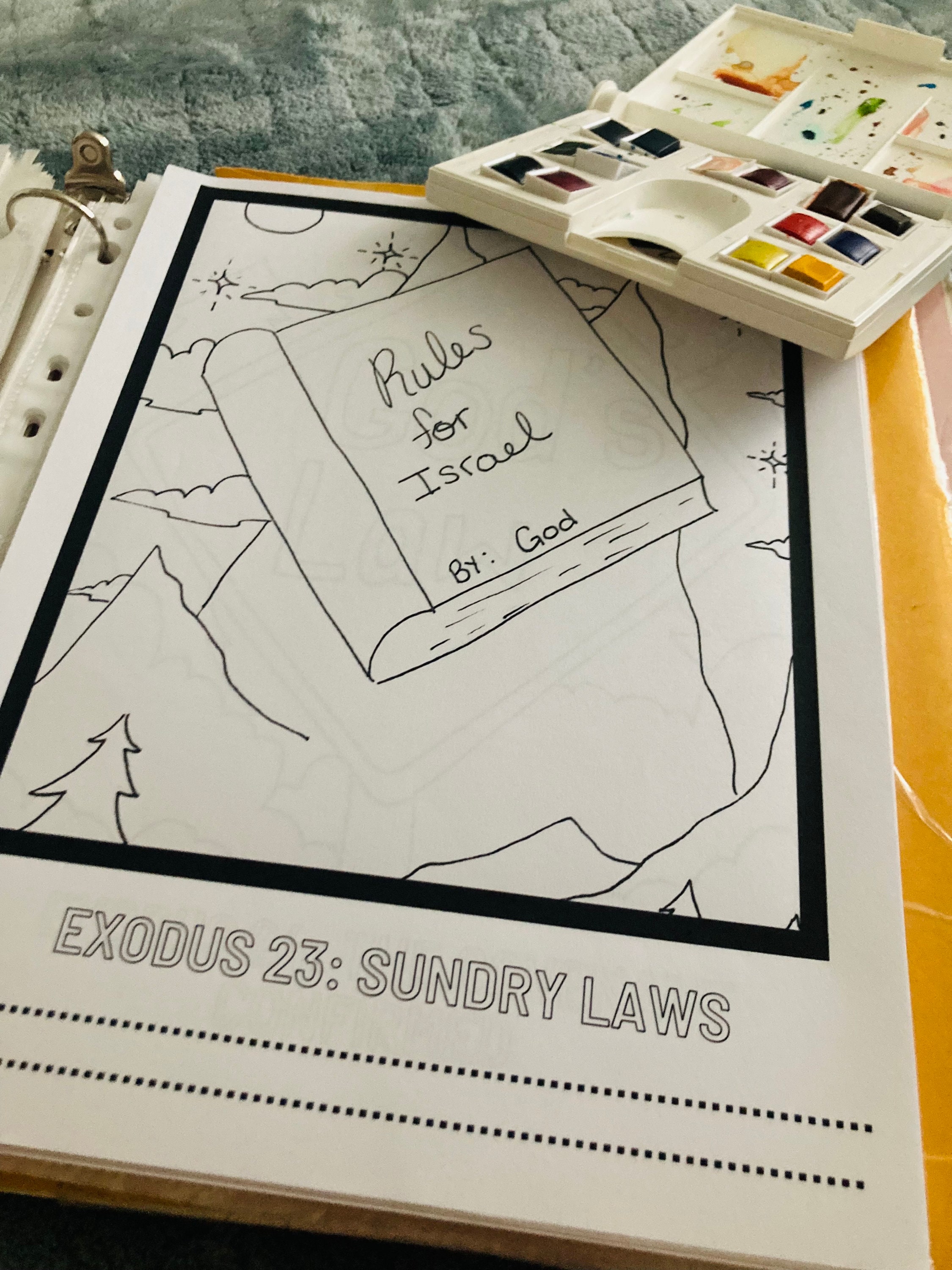 Exodus 23 Sundry Laws, Digital Coloring Page, Digital Coloring Page