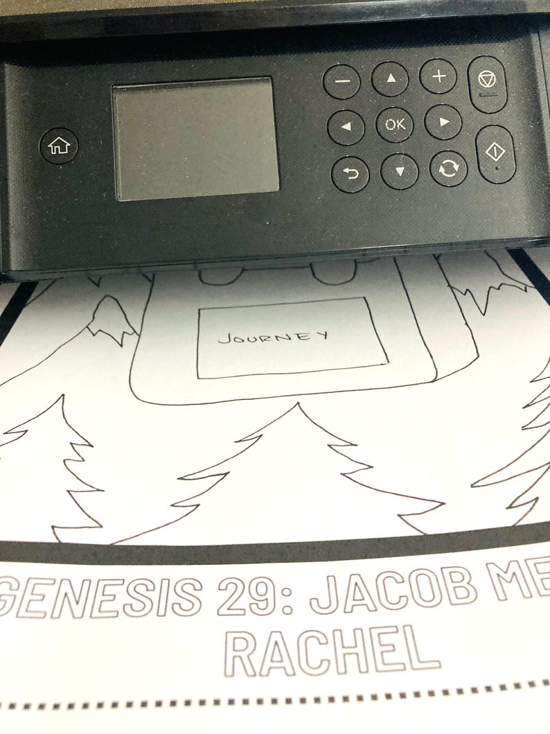 Jacob Meets Rachel - Genesis 29 Coloring Page | Bible Study Digital ...
