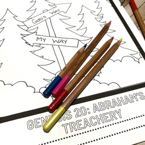 Genesis 20: Abraham’s Treachery, A Digital Download Coloring Page