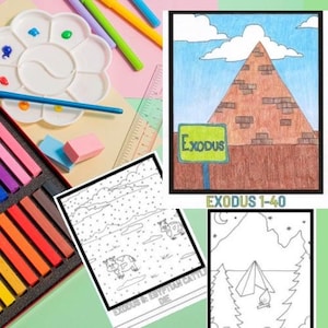 Printable Exodus Coloring Book – 41 Bible Story Coloring Pages, Christian Homeschool