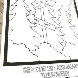 Genesis 20: Abraham’s Treachery, A Digital Download Coloring Page