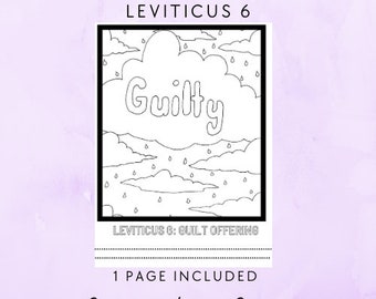 Leviticus 6: Guilt Offering, Digital Download , Coloring Page, print at home and color anyway you wish