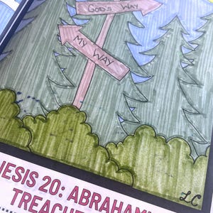 Genesis 20: Abraham’s Treachery, A Digital Download Coloring Page