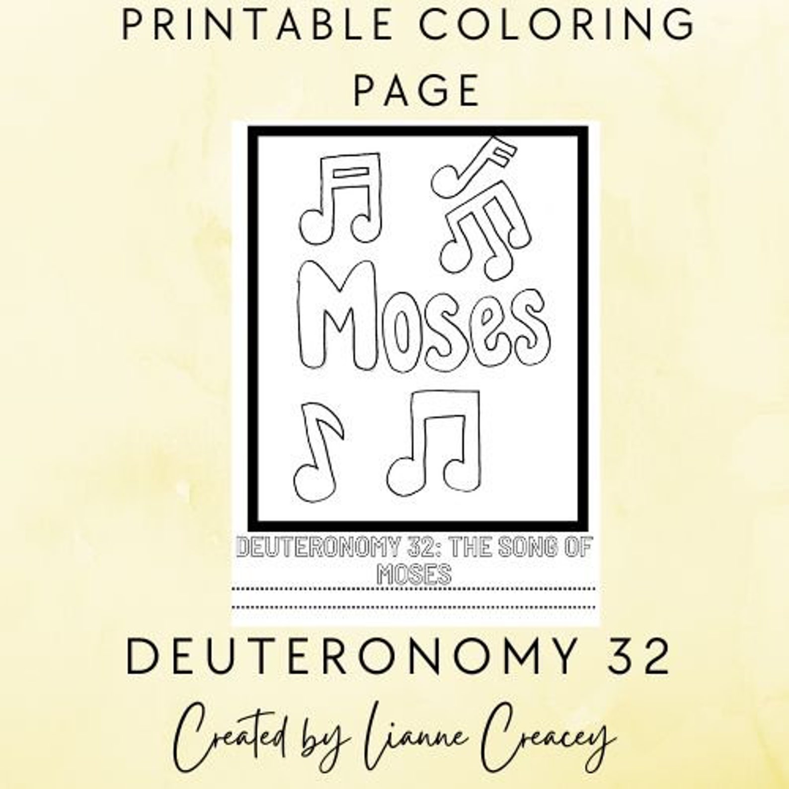 Deuteronomy 32 Coloring Page, Digital Download - Etsy