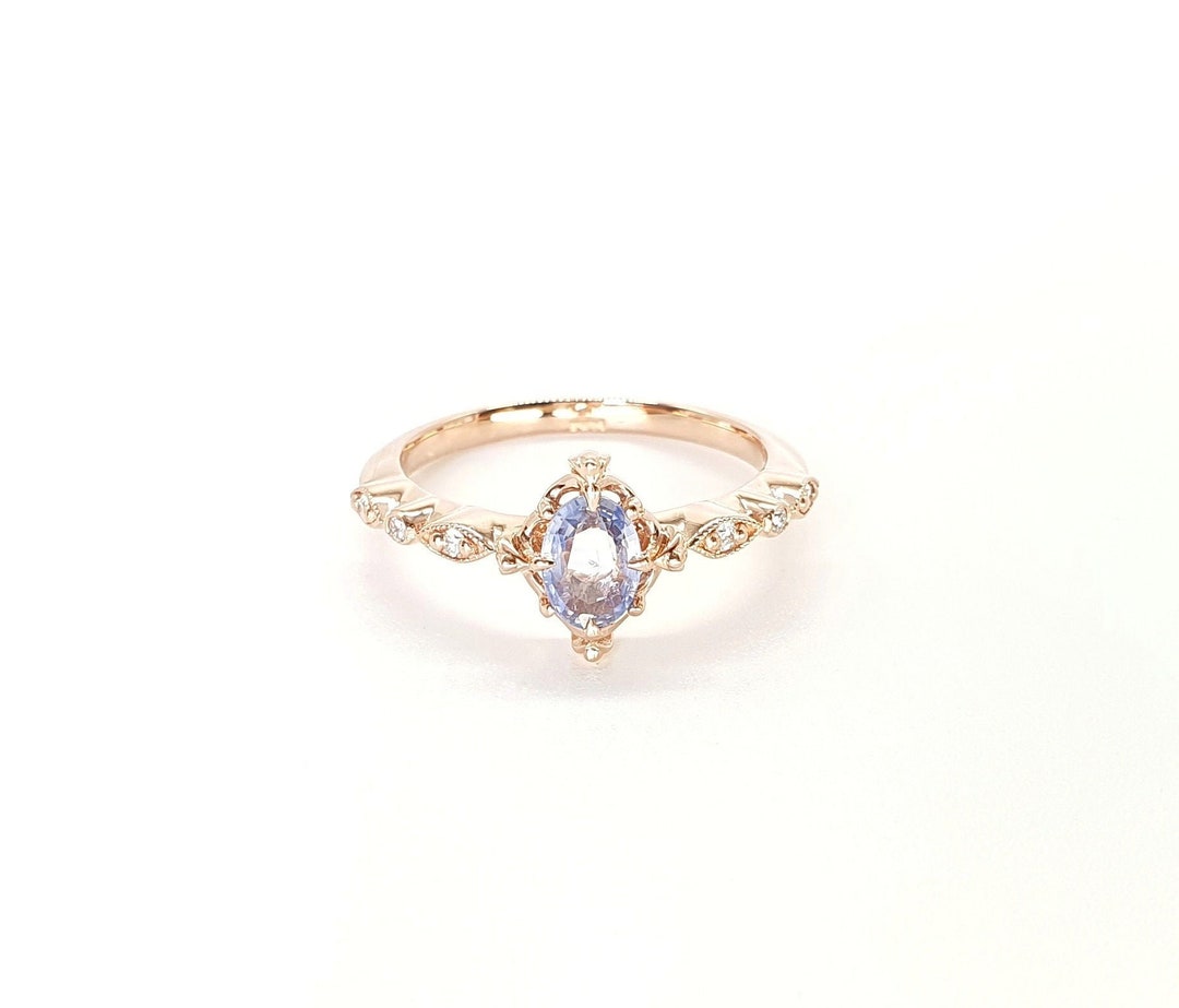 Light Blue Sapphire Ring - Etsy