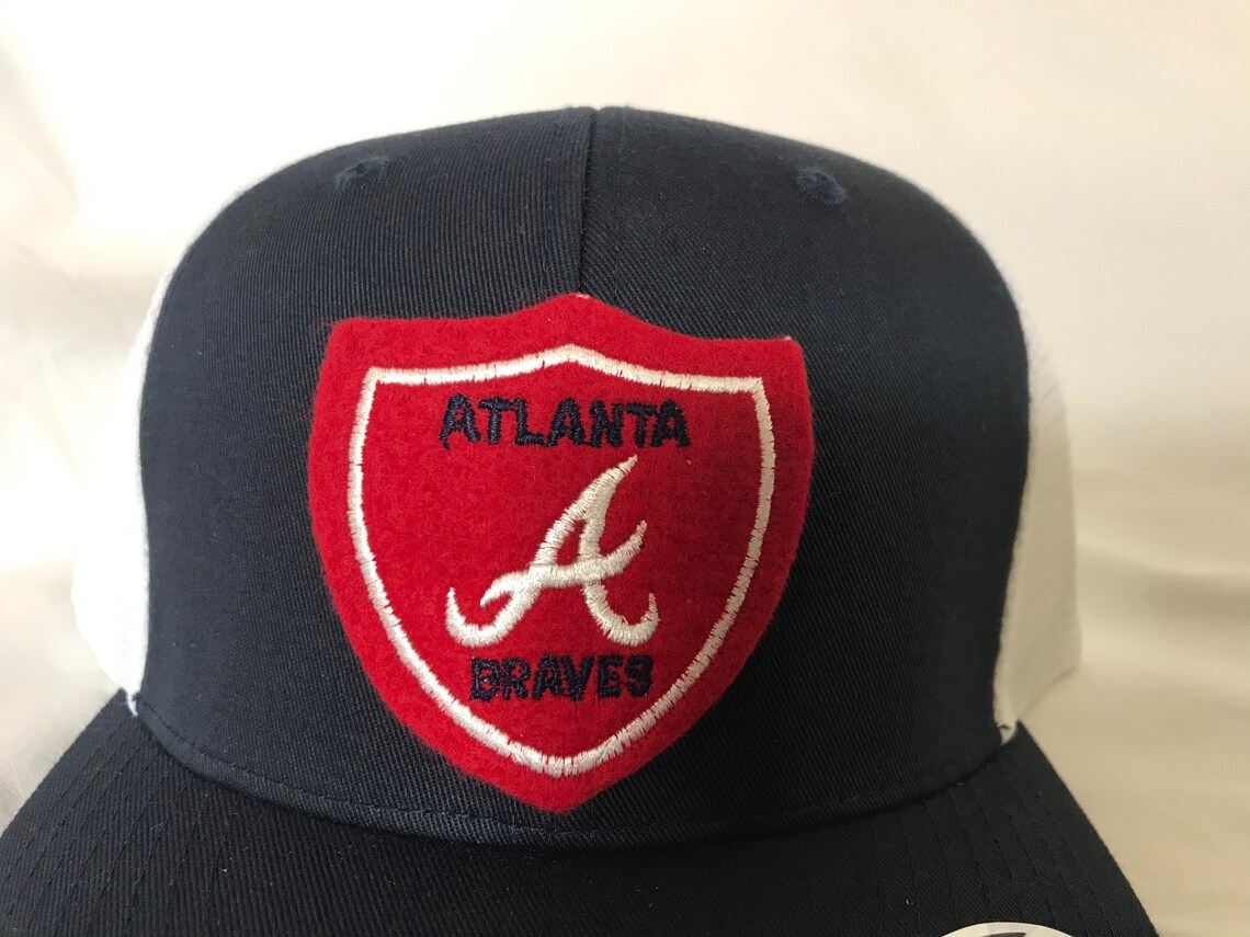 Vintage Atlanta Braves Patch Trucker Hat Flexfit 110 Snapback - Etsy