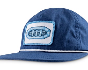 Raft Patch Ripstop Rope Hat Snapback Blue