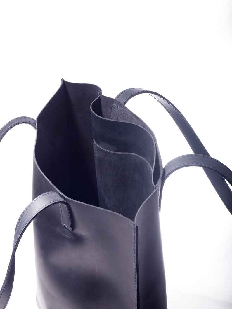 Women Leather Purse Leather Tote Bags for Women Leather Tote Bag Navy Blue Tote Leather Tote Navy Blue Leather Tote Bag Gift Women