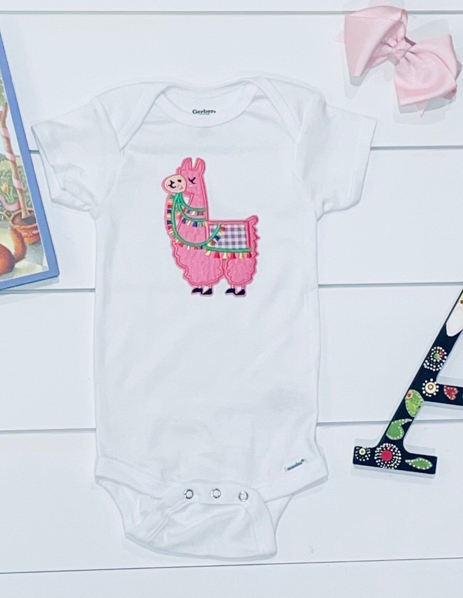 Filles Llama Onesie/ No Prob Llama Onesie/ Pink llama Onesie/ Etsy