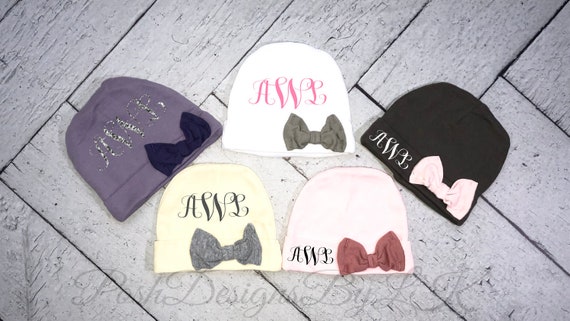 monogrammed hats for babies