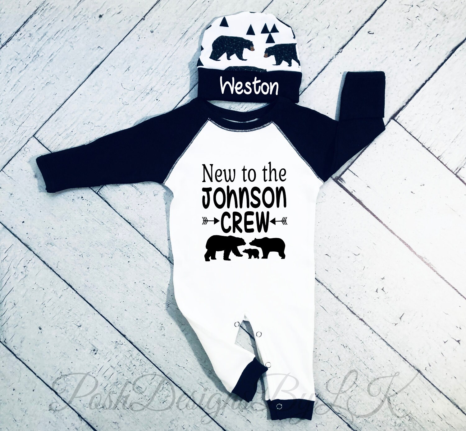 newborn one piece with mittens
