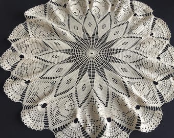 Vintage Crochet Doily - White Rectangle Doily - Etsy