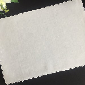Victorian or Ewardian Era Antique Irish Linen Minimalist Breakfast Placemat