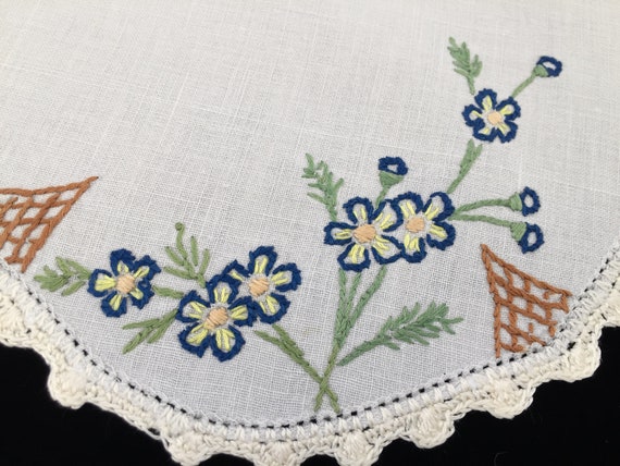 ハンガリー蚤の市　アンティーク刺繍　ドイリー アンティークハンガリー/ウクライナ カロチャ刺繍 アイレット