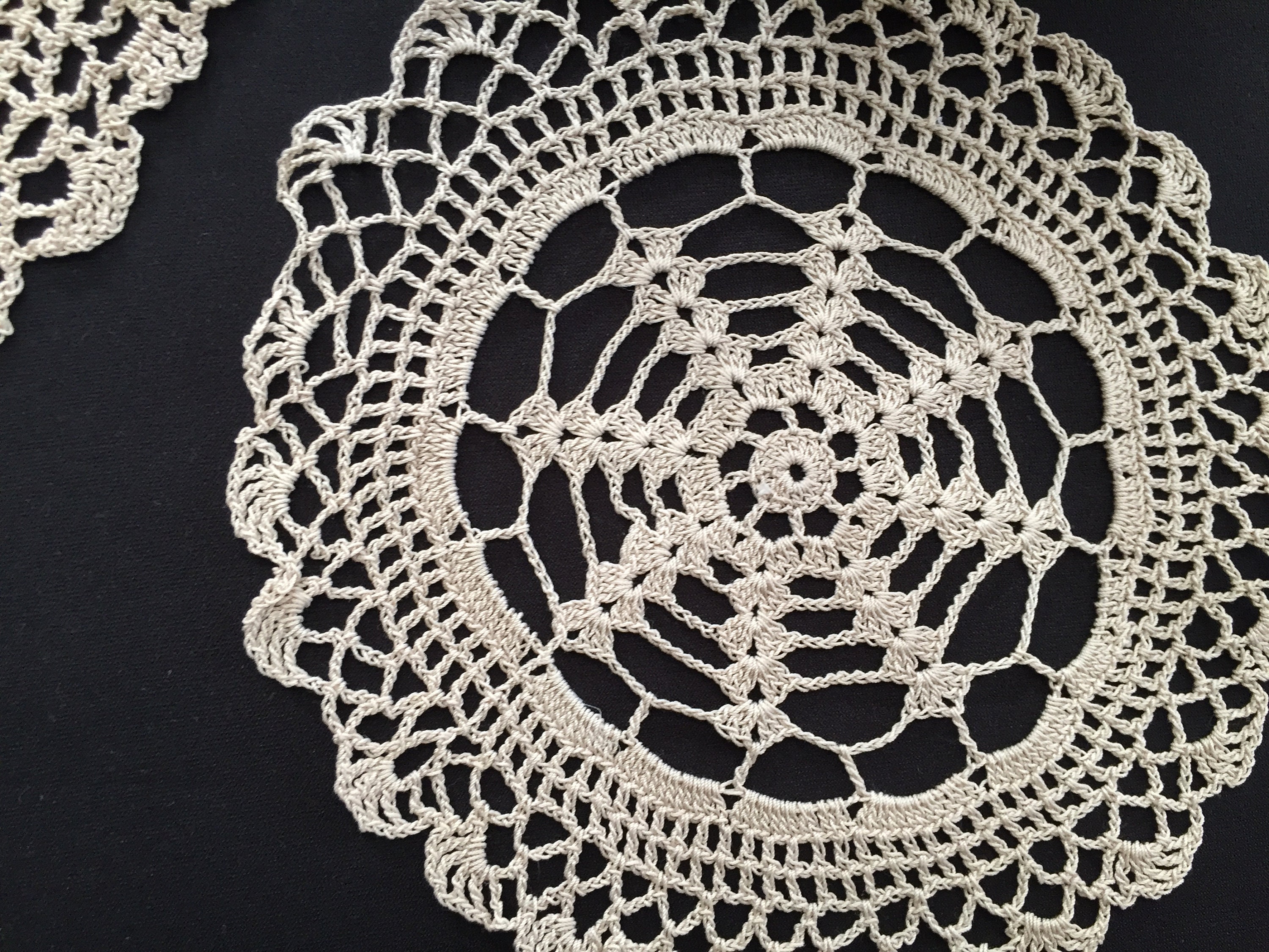 Crochet Lace Duchess Set in Ecru/Latte Colour Etsy