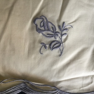 A Set of 11 Hand Embroidered Napkins - Never Used Vintage