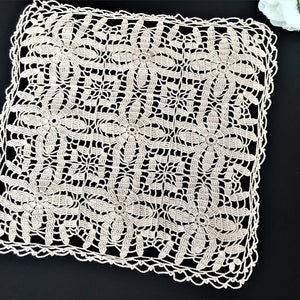 Large Crochet Lace Doily or Table Center Mat