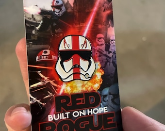 Red Rogue Stormtrooper Enamel Pin: Star Wars Fan Art