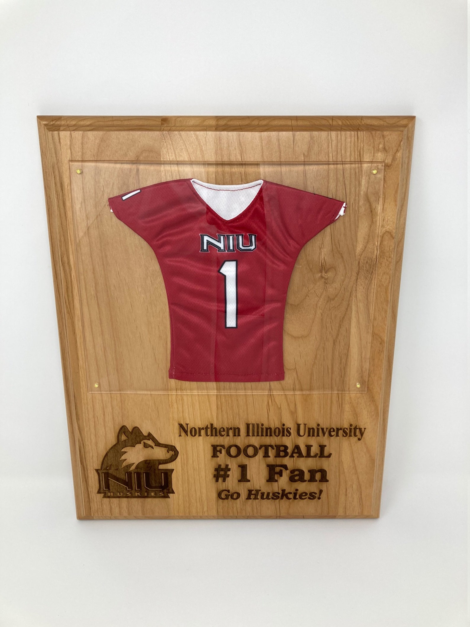 NIU Licensed Mini Football Jersey Wood Engraved Plaque Custom Etsy