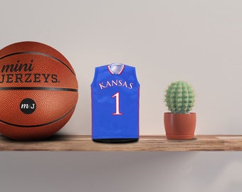 Kansas Jayhawks Basketball #1 Mini Sports Jersey - Kansas Basketball Gift, Kansas Jayhawks Gift - College Basketball Gift or Party Favor!