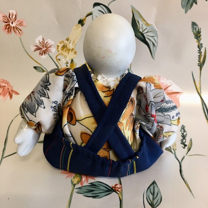 Vintage porcelain doll. Bean bag body. Clown ornament. Old Etsy