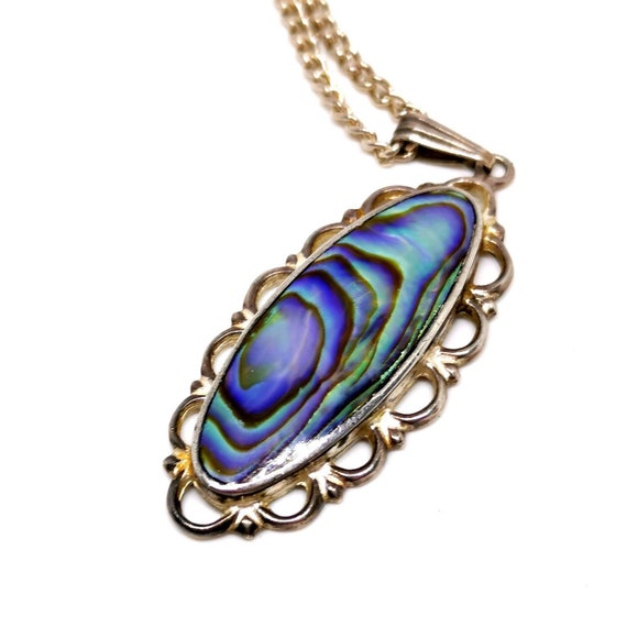 ATAASHA abalone shell pendant necklace. Sterling … - image 1