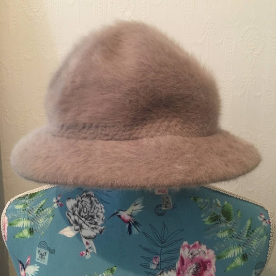 St Michael England Angora hat. Grey vintage retro… - image 7