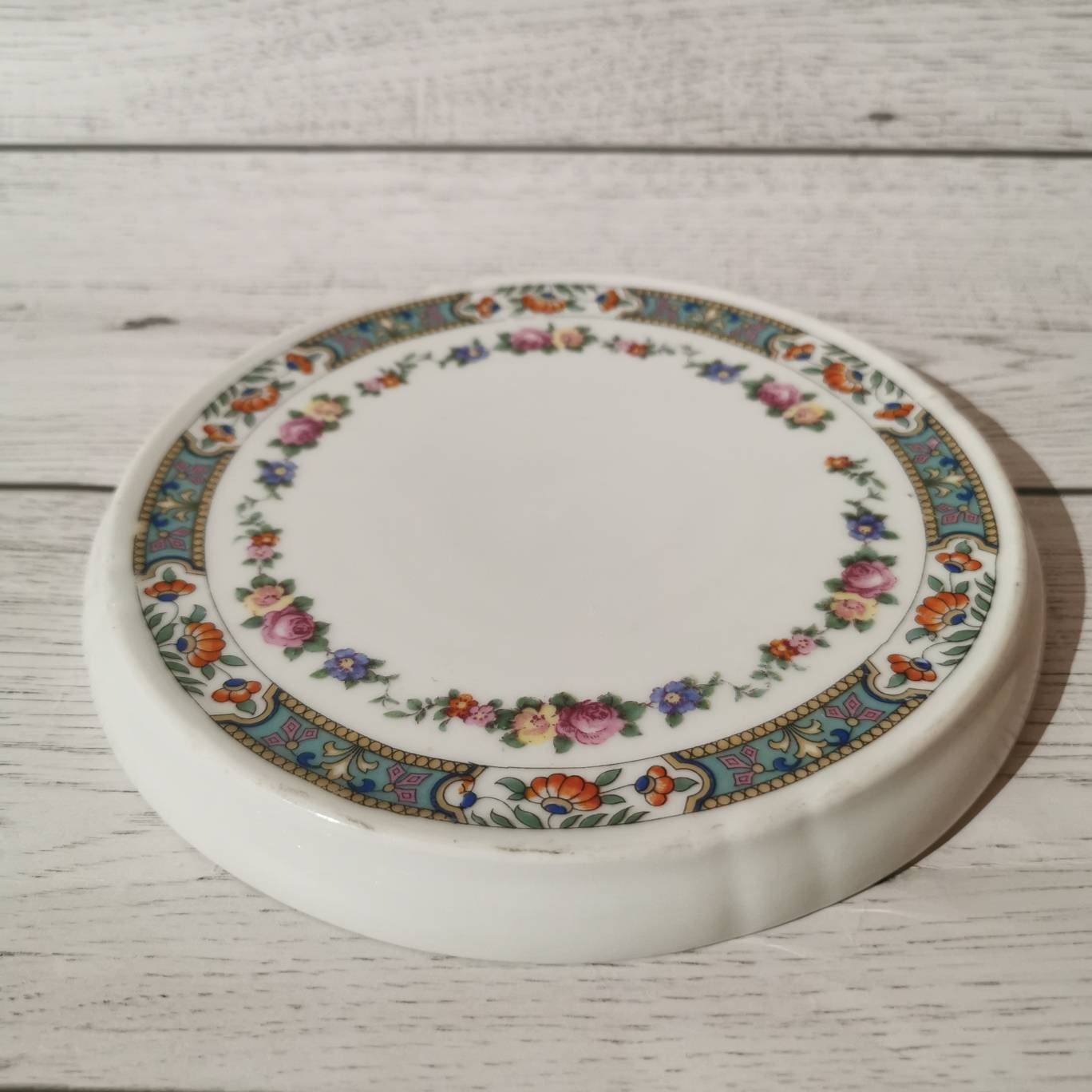 Vintage Trivet Teapot Stand. Floral ceramic kitchen decor. Etsy