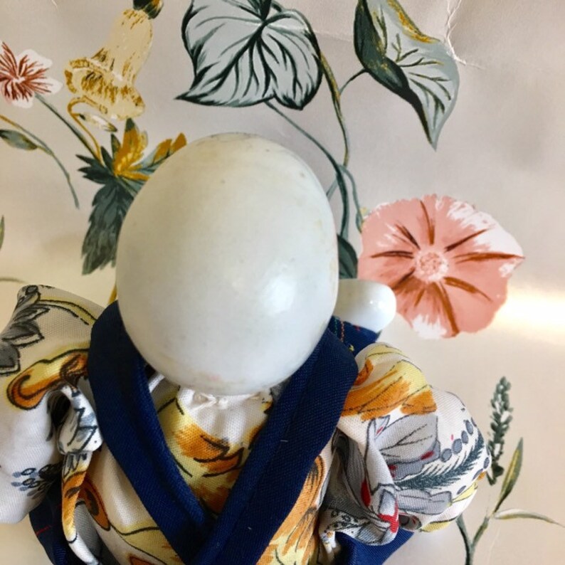 Vintage porcelain doll. Bean bag body. Clown ornament. Old Etsy