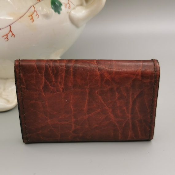 Vintage Man's Leather Wallet With Suede Interior.… - image 3