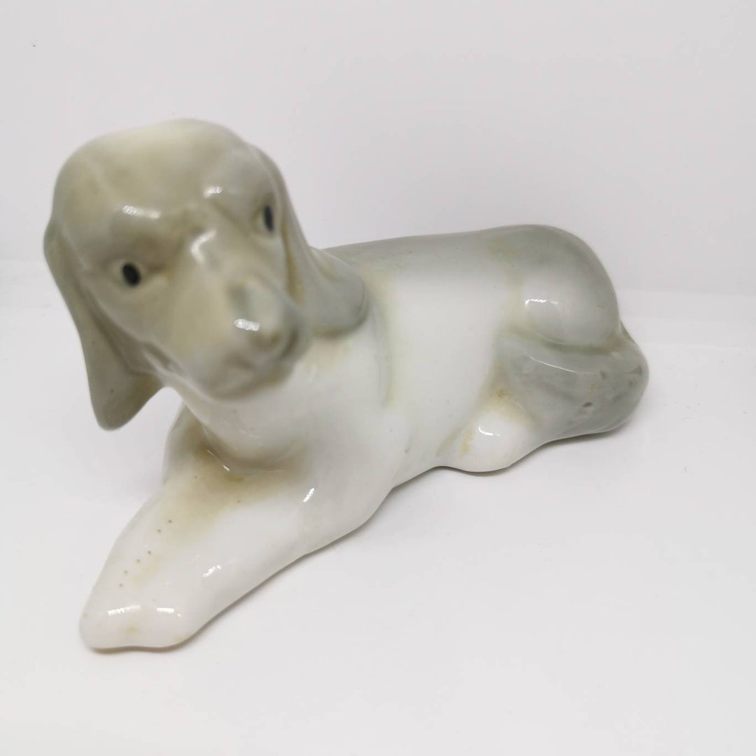 Vintage Greyhound Figurine. Mid Century Hound Dog Bedlington. Wolfhound