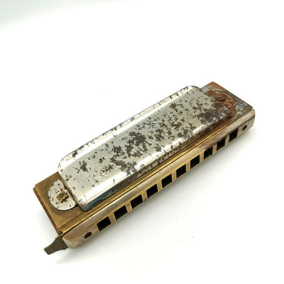 Antique Harmonica by M Hohner Germany. Vintage Musical