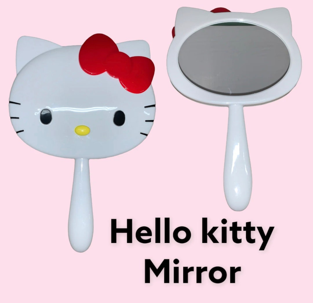 Hello Kitty Handheld Mirror Sanrio Vanity Mirror Make up Etsy