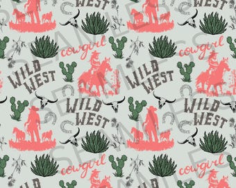 cowgirls seamless file- western seamless- country seamless- pink cowgirl- rodeo