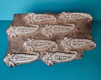 Indian Hand Carved Textile Printing Blocks Wooden Fabric Stamps 2960