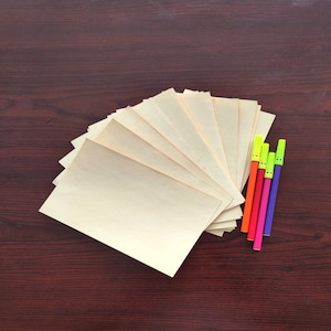Set da 10 pezzi di carta bianca per cartoline vintage degli anni '40, carta invecchiata vuota per realizzare dipinti e massaggi, disegni, carta per artisti