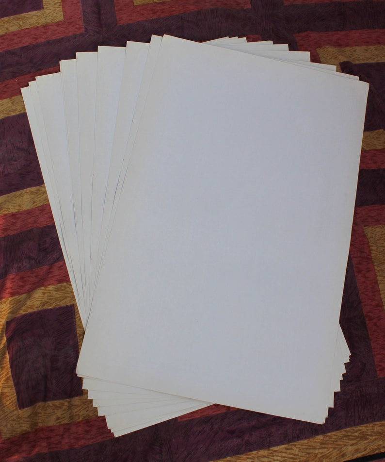 Set of 5 Old Vintage Thick Papers / Pasted on Cloth 250 GSM Etsy