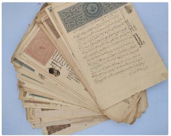 Set of 5 0r 10 Rare old court stamp paper of Govt. of India Uttar Pradesh state collectible